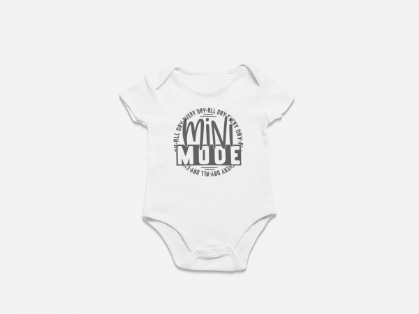 White Mini Mode Baby Onesie